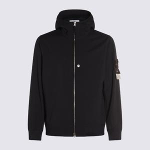 스톤아일랜드 블랙 후드 캐주얼 재킷 K2S15Q100004 S0B22V0020
