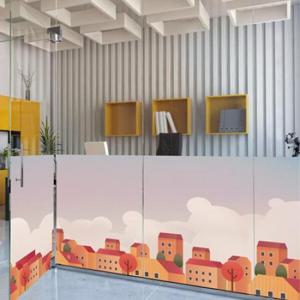 아트박스/꾸밈 ec401-가을도시풍경_불투명유리시트지