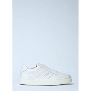 25 FW 끌로에 여성 로렌 가죽 스니커즈 chl0259054wht