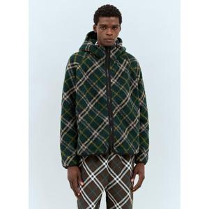 25 FW 버버리 남성 체크 플리스 재킷  bur0157003grn