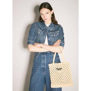25 FW 프라다 여성 크로셰 토트 백 pra0260032nat