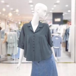 abfz sh06 린넨브이카라 5부소매 블라우스 SLBNZ3B32H