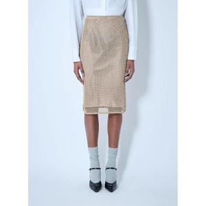 25 FW 프라다 여성 크로셰 미디 스커트  pra0260012bei