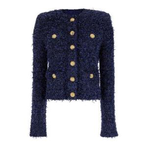 발망 크롭 트위드 라운드넥 재킷 DF0SK249KH74 6BO TP934707763