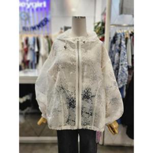 밸리걸 세이브존01 플라워 시스루 오버핏 후드 집업 점퍼 242710