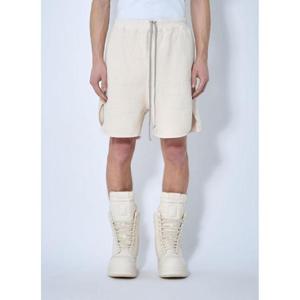 25 FW 릭오웬스 남성 브러싱 마감 면 트랙 쇼츠  drk0160010nat