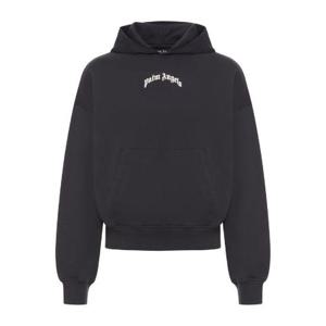 팜 엔젤스 백 커브드 로고 루즈 후드 티셔츠 PMBB17EF25FLE004 1003BLACKOFFWHITE TP944706422