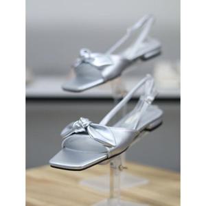 바이로쏘 세이브존06 매듭 리본장식 플랫굽 1cm 슬링백샌들 (BY)25S126J02BD2