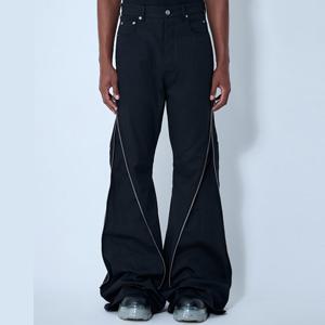 25 FW 릭오웬스 Bolan Banana 볼란 바나나 지퍼 레그 팬츠 블랙 RU02E1343 TE 09