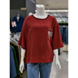 화이트호스 세이브존05 큰 사이즈 주머니 나염 블라우스 A252238