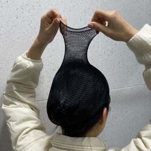 오픈형 머리 고정 가발망 블랙 헤어 네트 착용망