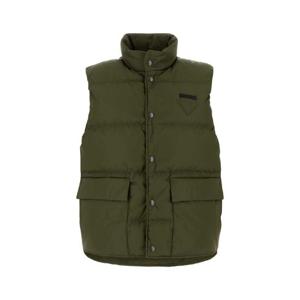 PRADA Army green Re-Nylon sleeveless down jacket SGC861SOOO17PM F0161