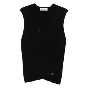 25 FW 비비안웨스트우드 테간 골지 버튼 플래킷 베스트 2701002OY003M TP440241534