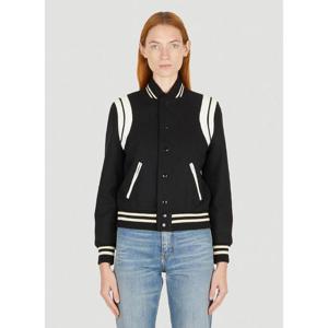 25 FW 생로랑 여성 Wool Baseball Jacket sla0250023blk