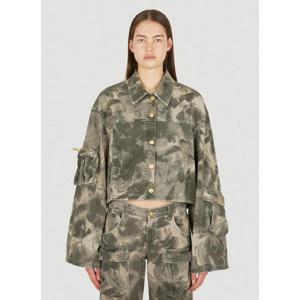 25 FW 블루마린 여성 카무플라주 카고 재킷 blm0252002grn