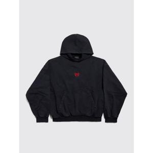 발렌시아가 후드 티셔츠 767877TSVC6 1041 Black