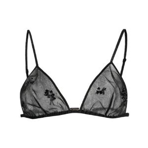 프라다 자수 디테일 시스루 실크 브라렛 P923LRS23112F4