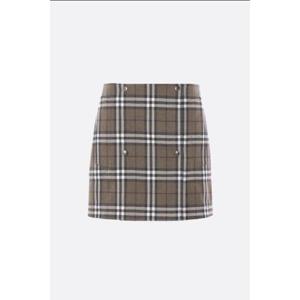 BURBERRY check wool miniskirt 8110911C3078