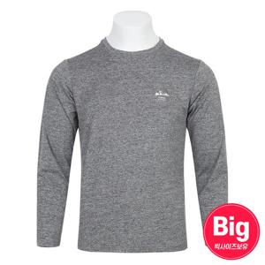 남자 아이스 독도 라운드 스판 긴팔 티셔츠 FRX-TSA-117-차콜