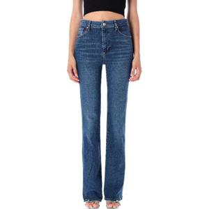 프레임 하이웨이스트 스트레이트 블루 데님 진 3000814 ELXR