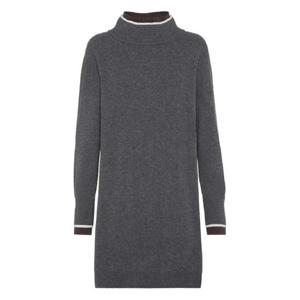 25 FW Brunello Cucinelli 하이 넥 골지 니트 미니 드레스 M16222A94CUA25 TP441059454