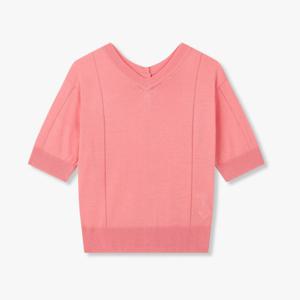 [보브]브이넥 하프 슬리브 니트 탑(7115250501)