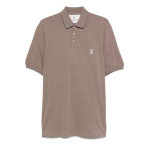 브루넬로 쿠치넬리 폴로 티셔츠 ME8548770COC13 BEIGE DOM
