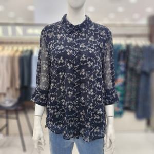 [프렐린]프린트 시스루 셔츠 블라우스 RBB253S40_SC