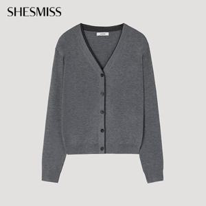 [쉬즈미스] 울 혼방 브이넥 가디건_SSKCDP31710_MG