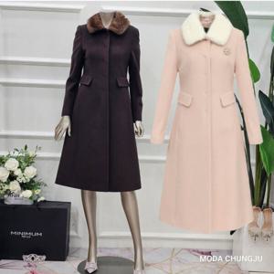 [미니멈]MD 밍크 카라넥 울캐시 코트  MD MXDAWL0190 M_CJ