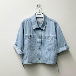 인터크루 HC10 여자연청프린트반팔데님자켓 ITY2EJ51A