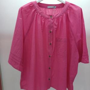 Latium HC06 국내생산 스판 얇고 가벼운 루즈핏 핀턱 남방형 반팔 셔츠블라우스 T2531bl01P