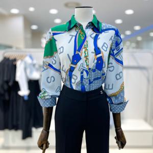 [베스띠벨리]나염 프린팅 블라우스 BKBAC2415 BLP_CA