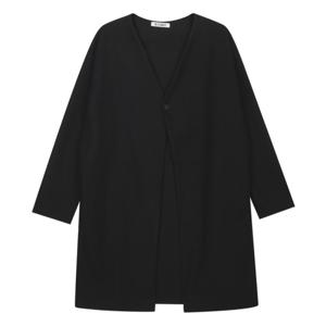 [모로엠]남성 원버튼 오버핏 롱 가디건 5C-CA-Q032-블랙