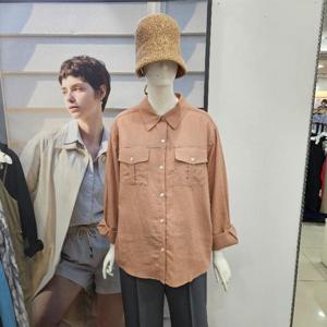 Ab.f.z DP01 린넨사이드포켓카라블라우스 AFZ3QB01