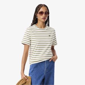 라코스테 공식 여성 멀티 스트라이프 반팔 티셔츠 TF7574-55N AI6