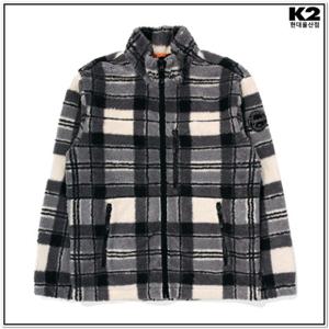 [K2] KMU23160OM 남성용 간절기 비숑 체크 플리스 자켓
