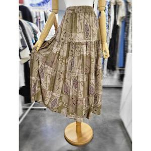 밸리걸 세이브존01 여름 밴딩 티어드 롱스커트 605200