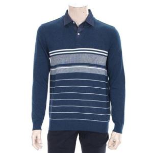 런던포그 세이브존04 블루 레이어드 셔츠 니트 LORNA453