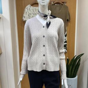 클리지 DP01 브이넥 꽈배기 니트 가디건 CP7WKC05