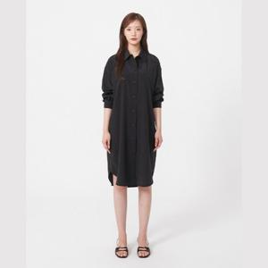 플라스틱아일랜드  (PR3WO802) 아웃포켓 버튼 셔츠형 원피스