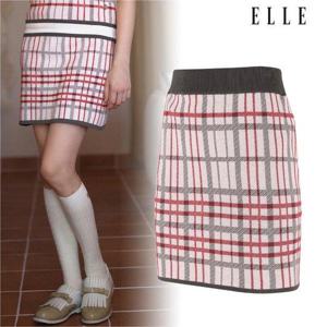 [엘르골프][간절] 체크 니트 스커트 6K64941