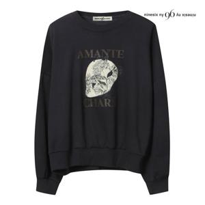 나인식스뉴욕  플라워 앤 레터링 프린팅 맨투맨 티셔츠 (NP8TS002M0)