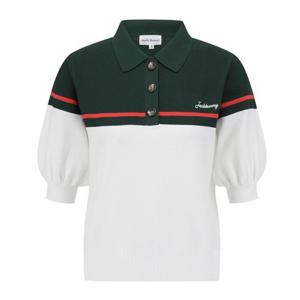 [파리게이츠]521E3SWJ22_GN-여성 잭바니 투톤 배색 와플 조직 니트-(25년가을)