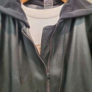 리트머스 HC40 후드 탈부착 가죽 항공 점퍼 LP1JU034