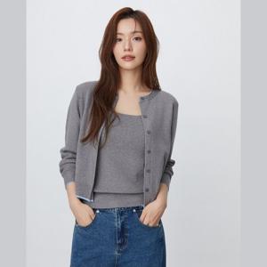 플라스틱아일랜드  (PR3KG962) SET 나시탑 배색포인트 가디건