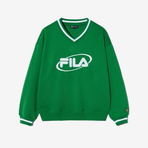 [휠라]헤일리비버 V넥 맨투맨  FS2POH2H92F_GRN