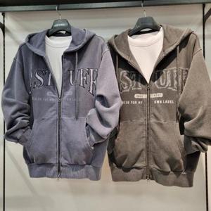 리트머스 HC34 남녀공용 피그먼트 드로잉 후드 집업 LP3TU643