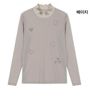 그린조이 HC12 여성 핫픽스 프린트 반폴라 티셔츠 GP25KL27W(베이지)