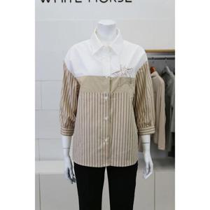 화이트호스 세이브존02 자수줄지 셔츠 A253204